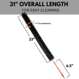 Bristle (2 Pack) 31 Inch Cleaning Brush for Dryer Lint and Cleaning Refrigerator Coils | 23" Brush with 8" Ergonimic Handle | Long Flexible Design