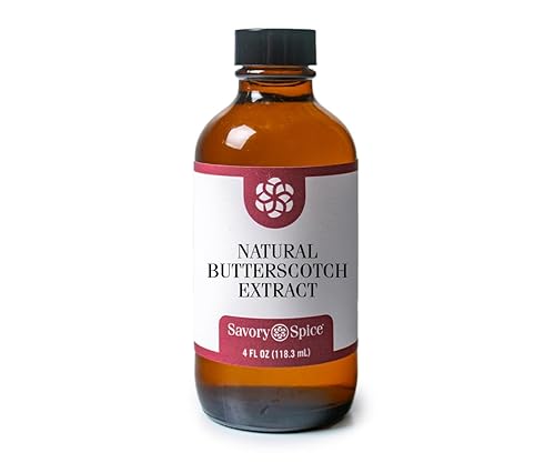 Savory Spice Natural Butterscotch Extract (4 fl oz) - Sugar-Free, Gluten-Free Butterscotch Flavoring for Baking, Candy Making, Coffee Drinks