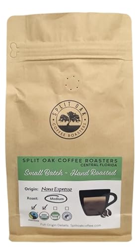 Organic Nona Espresso Whole Beans. Africa, Indonesia and South America Best Beans. Perfectly Balanced Mind Blowing Cherry, Dark Chocolate, Caramel