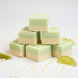 Valley Fudge Key Lime Fresh Artisan Fudge Bar, Real Butter, Gourmet Summer Candy, Half Pound Package