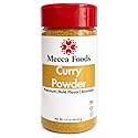 Curry Powder, Authentic Blend of Spices, Warm & Aromatic Flavor, All-Purpose Seasoning for Indian & Caribbean Cooking, 3.5 oz Jar by Mecca Foods