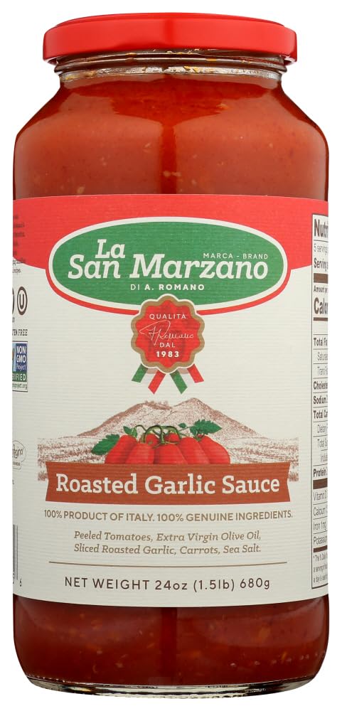 La San Marzano 313292 24 fl oz Sauce Roasted Garlic - Pack of 6