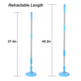 Bonlting Spin Mop Pole Handle Replacement 360 Spinning Cleaning Scraper for Floor Mop Bucket No Foot Pedal Version Blue