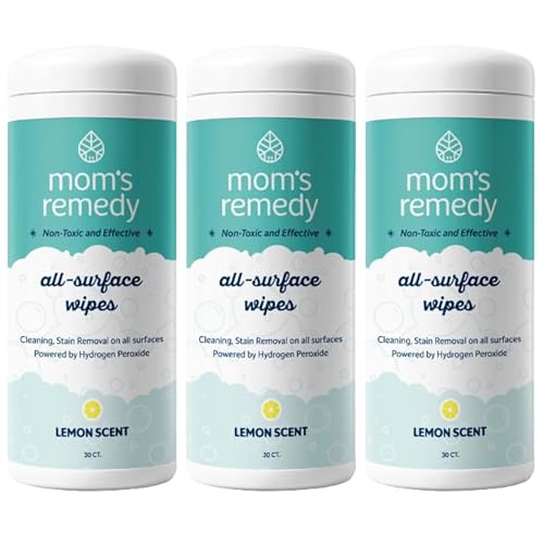 MOMREMEDY Hydrogen Peroxide Cleaning Wipes | All Purpose Cleaner and Stain Remover | Multipurpose for Kitchen, Bathroom, All Surfaces