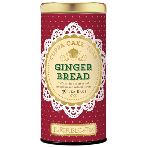 The Republic of Tea Gingerbread Cuppa Cake Red Tea, 36 Tea Bag Tin