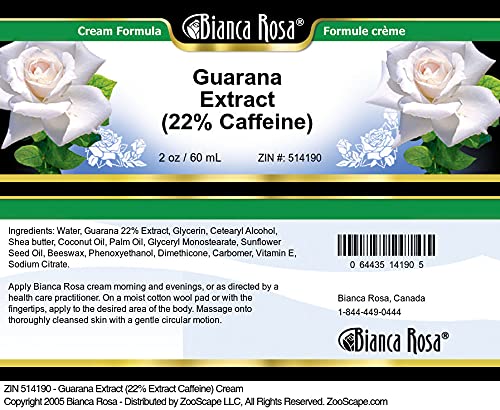 Guarana Extract (22% Caffeine) Cream (2 oz, ZIN: 514190)