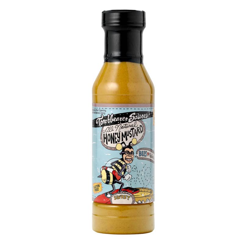 Torchbearer Sauces Honey Mustard Sauce, 12 Fl Oz - Mild, Sweet and Tangy - Combines Honey, Apple Cider Vinegar, Brown Sugar, Homemade Mustard - All