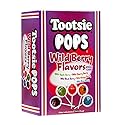 Tootsie Roll Tootsie Pops Assorted with Chocolatey Center, 3.75 Pound, 100 Count Giveaway Box, Peanut Free, Gluten Free Wild Berry Flavors, 60 Ounce