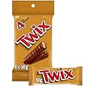 Arilon packs ofTWIX, Caramel Cookie Chocolate Candy Bar, Full Size Bar, 50g per bar (4 full size bars)