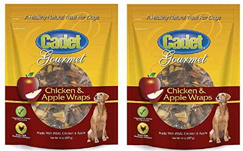 Dog Treats, Apple & Chicken Wrap, 14-oz.