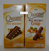 Choceur Milk Hazelnuts Chocolate Bars & Crisp Bars (2 Bars)