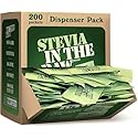 Stevia In The Raw Stevia Sweetener Packets, 200 Ct Box, Zero Calorie Stevia Sugar Substitute Packets, No Erythritol or Artificial Flavors, Vegan, Gluten Free, Kosher, Low Glycemic Index