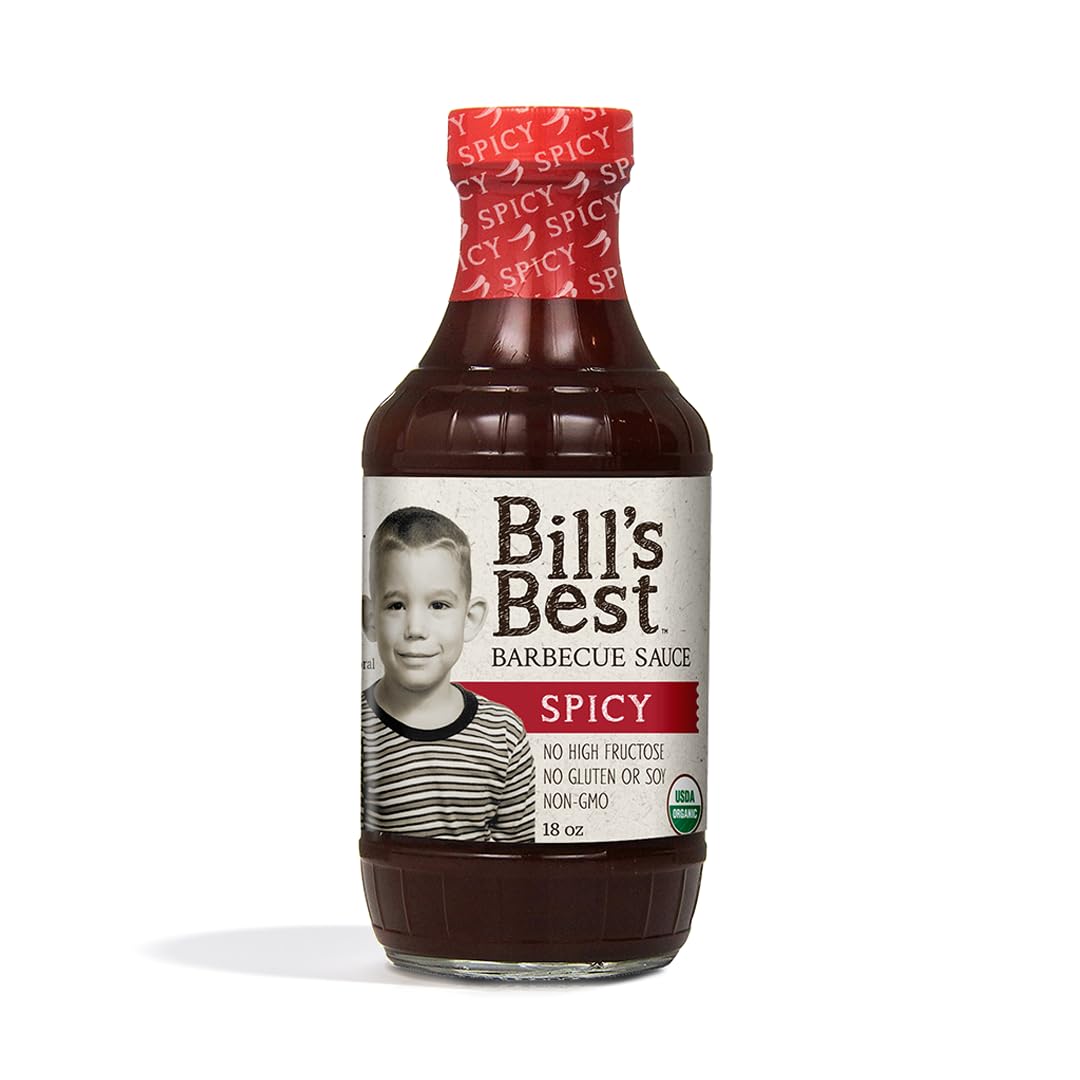 Bill's Best Organic BBQ Sauce 18oz (Spicy)