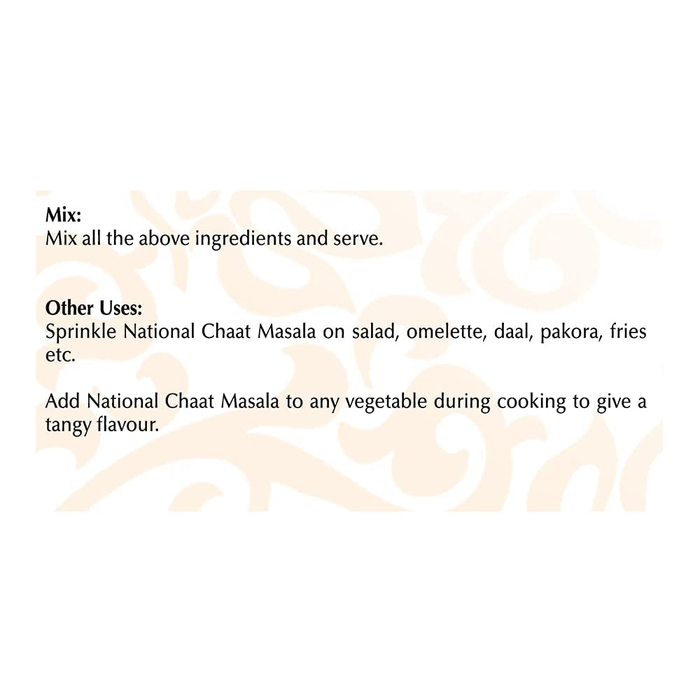 National Foods Chaat Masala Seasoning Mix 3.52 oz (100g) | Spice Powder For Salad And Savouries | Box Pack