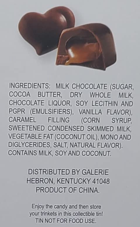 Galerie Milk Chocolate Caramel Filled Hearts Justice League Hero Chest Heart Shaped Tin (Batman)