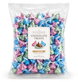 Easter Milk Chocolate Candy Pieces Pastel Foil Wrapped Bulk Bag - 1 lb (Approx. 100 pieces)