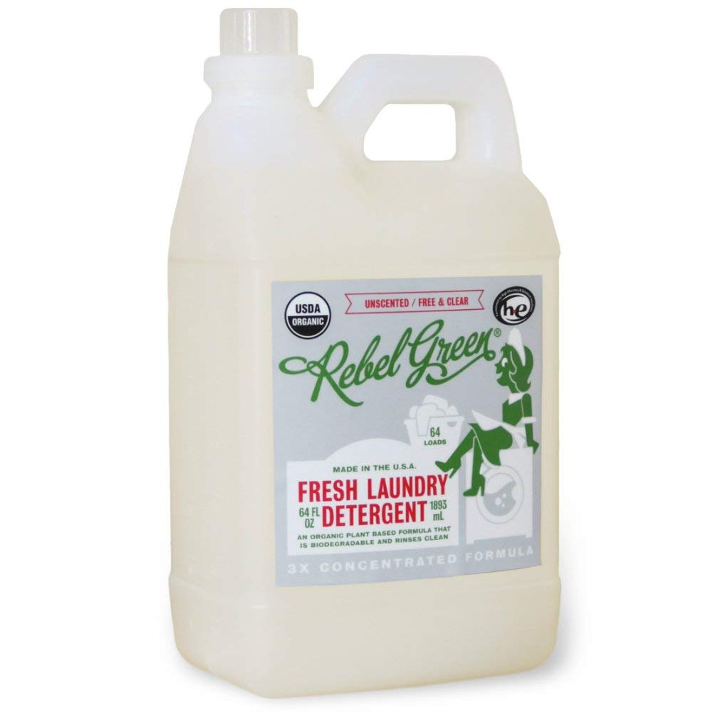Rebel Green Organic Unscented Fresh Laundry Detergent, 64 FZ