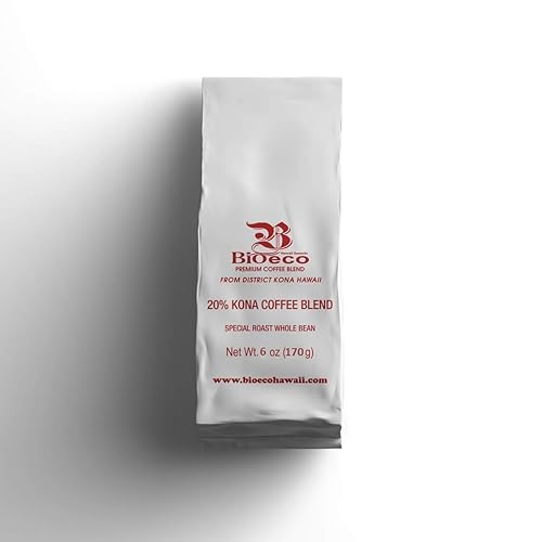 KONA COFFEE BLEND WHOLE BEANS (MEDIUM ROAST, 6 OZ)