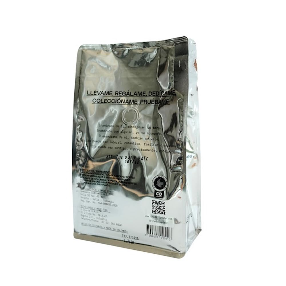 The Daily Date Coffee - Special Edition “Blind Date” - Premium and Select Colombian Ground Coffee, Medium Roast, Smooth and Low Acidity. Chocolate