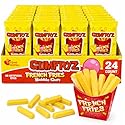 French Fries Bubble Gum - 24 Count Bulk Pack - Novelty Fry-Shaped Bubble Gum Bags - No Artificial Dyes - Fun Food Theme Party Candy