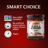 Lee Kum Kee Smoky Chili Crisp (7 oz - 1 Pack), Spicy, Non-GM Soybeans & Vegan | Perfect for Drizzling, Dipping, Grilling, Stir-Frying, Dumplings