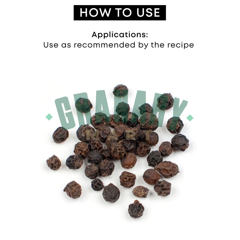 Natural Black Pepper Ground by Granary Mart - Ideal for Gourmet Dishes/Soups/Stews/Rubs - Fresh & Preservatives Free - Warming Spice - Affordable Bulk