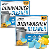 Dishwasher Cleaner Deodorizer Tablets 48 Pack - Deep Cleaning Descaler Pods Dish Washer Machine Clean, Heavy Duty & Septic Safe, Natural Limescale