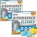 Dishwasher Cleaner Deodorizer Tablets 48 Pack - Deep Cleaning Descaler Pods Dish Washer Machine Clean, Heavy Duty & Septic Safe, Natural Limescale