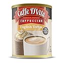Caffe Da'Vita English Toffee Cappuccino Mix - Instant Cappuccino Mix, Gluten Free, No Cholesterol, No Hydrogenated Oils, No Trans Fat, 99% Caffeine