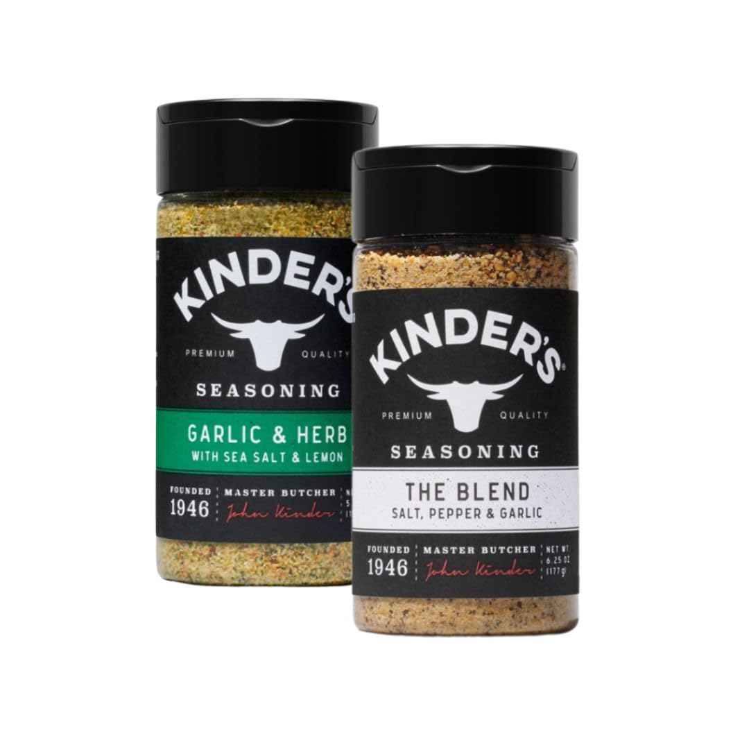 Kinder's Premium Seasoning Bundle, The Blend and Garlic & Herb with Sea Salt & Lemon