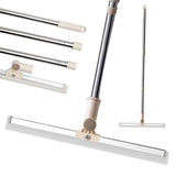 Floor Squeegee 65" Long Handles Adjustable Telescopic Pole Heavy Duty Broom 20" Apply to Shower Bathroom Kitchen Home Garage Tile Pet Hair Fur Floor
