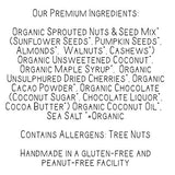 Lark Ellen Farm Cacao Cherry Grain-Free Granola Clusters, Organic Vegan Nut and Seed Mix, Gluten-Free Crunchy Bites for Snack, Breakfast, or Yogurt, 8