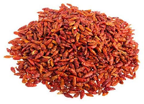 1 KG (35 OZ) Fiery Farms African Birds Eye Dry Chili Pepper Pods (Birdseye or Piri Piri) Non-GMO