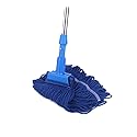 Cotton Yarn Mop Set Commercial-Grade Heavy Duty String Mop 24 oz Head with Stainless Steel Extension Handle(Blue)