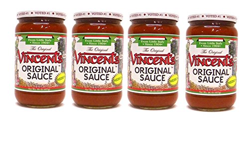 The Original Vincent's Sauce Medium Flavor 16oz 4 Pack From the Heart of Little Italy (Medium)