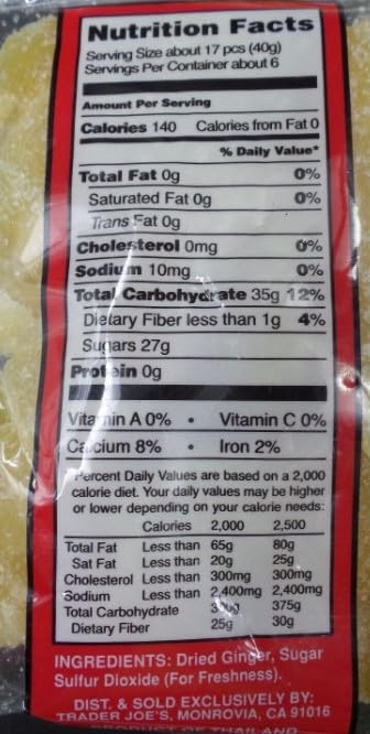 3 Packs Trader Joe's Crystallized Candied Ginger Sweet & Spicy