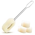 Bottle Sponge Brush Scrubber Stainless Steel Sponge Head Replaceable (Brush&Refill)