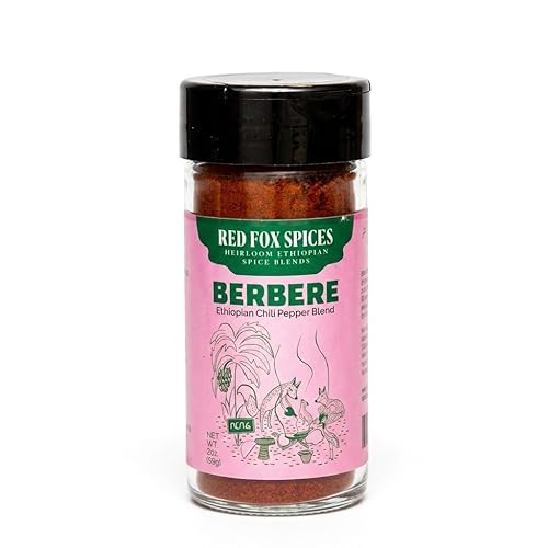 Red Fox Spices Berbere Ethiopian Chili Pepper Blend - Handcrafted Red Pepper Chili Powder with Whole Spices - Spicy Seasoning Pepper Blend, Red Chili