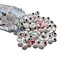 1 Bottle Candy Eyeballs Bloody Red Eyes Cake Cupcake Toppers Cookie Decorations Edible Dessert Sprinkles for Halloween Christmas Cake Cupcakes