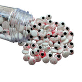 1 Bottle Candy Eyeballs Bloody Red Eyes Cake Cupcake Toppers Cookie Decorations Edible Dessert Sprinkles for Halloween Christmas Cake Cupcakes