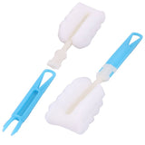 uxcell Sponge Head Detachable Bottle Tea Cup Glass Cleaning Brush Cleaner 5pcs Blue