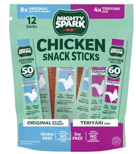 Mighty Spark Teriyaki Chicken Stick Variety, 12-count