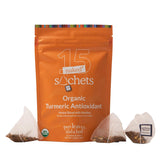 Two Leaves and a Bud Organic Turmeric Antioxidant - 15 Naked Tea Sachets, Naturally Caffeine Free, Whole Leaf Herbal Tea in Unwrapped Pyramid Sachets