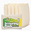 6 Scrub Sponges Kitchen by SCRUBIT, Multi-Purpose Scouring Pads, Non-Scratch Cleaning Sponges for Dishes, Pots & Non-Stick Cookware - Long Lasting