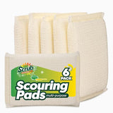 6 Scrub Sponges Kitchen by SCRUBIT, Multi-Purpose Scouring Pads, Non-Scratch Cleaning Sponges for Dishes, Pots & Non-Stick Cookware - Long Lasting