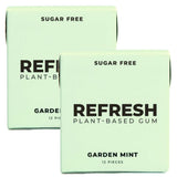 Refresh Gum Garden Mint - 12 Piece Sugar - Xylitol for Daily Use - Bubble Style Chewing Gum Bulk Alternative - Remineralizing Pure Mint Flavor - Pack