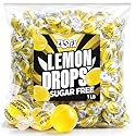 Sugar Free Lemon Drops Hard Candy, 1 lb. Bag, Individually Wrapped Lemon Candy, Sugarless Low Calorie Hard Candy, Perfect for Candy Dishes, Office