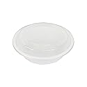 Restaurantware Asporto 16 Ounce To Go Boxes 100 Microwavable Take Out Food Containers - Clear Plastic Lids Included Do Not Contain BPA White Plastic