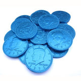 Fort Knox Milk Chocolate 1.5-inch Coins - Blue Foil, 1 lb