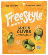 Freestyle Snacks, Olives Green Lemon Garlic, 4 Ounce